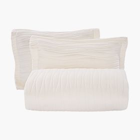 Queen Quilt Set, 3-Piece Lightweight Comforter, Microfiber Queen Size Bedding Set, Beige Bedspreads with 1 Quilt and 2 Pillow Shams