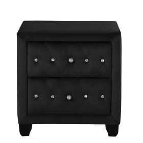 Sophia Modern style Night Stand Made With Wood In Black