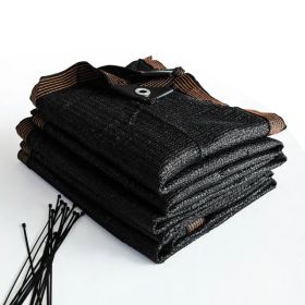 6ft*8.5ft Heavyweight Black Sunshade Net With Snap-on Design For Sun Protection, Windproofing, And Patio/balcony Shading. (Option: 6ft85ft)