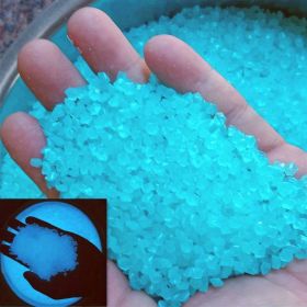 2000pcs/bag Glow In Dark Artificial Stone Gardening Aquarium Landscape Fluorescent Small Stone Vase Hourglass Luminous Sand Fluorescent Particles (Color: Blue, size: 2000pcs/bag)