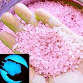 2000pcs/bag Glow In Dark Artificial Stone Gardening Aquarium Landscape Fluorescent Small Stone Vase Hourglass Luminous Sand Fluorescent Particles (Color: purple, size: 2000pcs/bag)